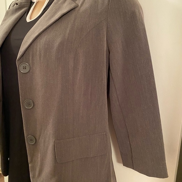 89th & Madison gray suit jacket 3/4 sleeves size 16 - Picture 3 of 7